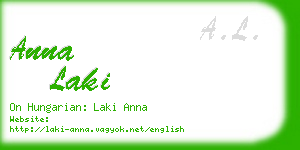 anna laki business card